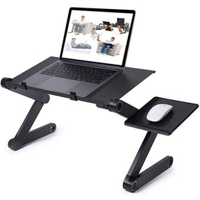 Adjustable Folding Laptop Ultrabook Notebook Tablet Table Stand With Mouse Pad for Bed Sofa