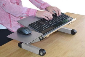 Adjustable Folding Laptop Ultrabook Notebook Tablet Table Stand With Mouse Pad for Bed Sofa