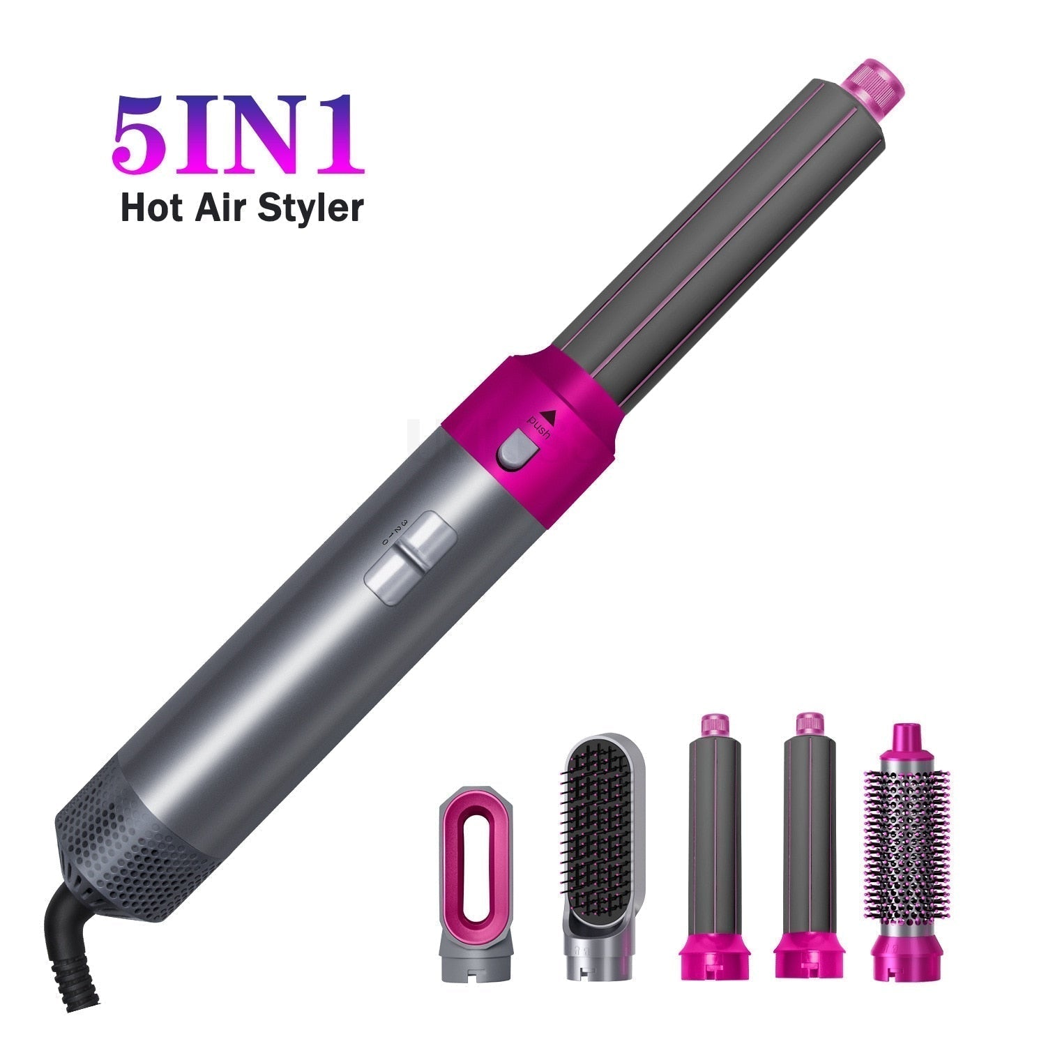 Hot Air Brush: Dry, Style, and Volumize with Ionic Technology (5-in-1)